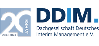Das Logo der Dachgesellschaft Deutsches Interim Management e. V. (DDIM). 